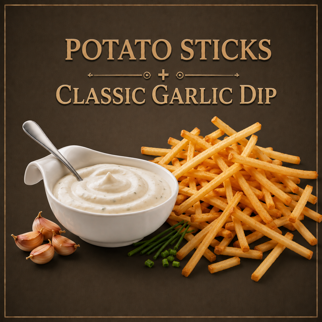 Potato Sticks + Classic Garlic Dip