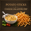 Potato Sticks + Cheese Jalapeño Dip